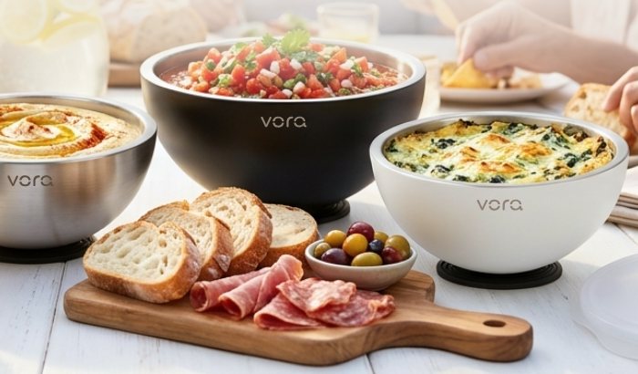 Larger Vora serving bowl with salad